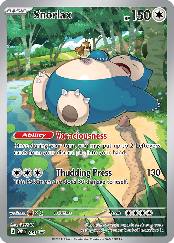Pokémon TCG - Snorlax ( Center ) - 051 - Scarlet & Violet Promos - Holo