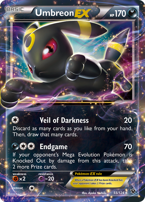 Pokémon TCG - Umbreon EX ENG - 55/124 - Fates Collide - Ultra Rare Holo - LP