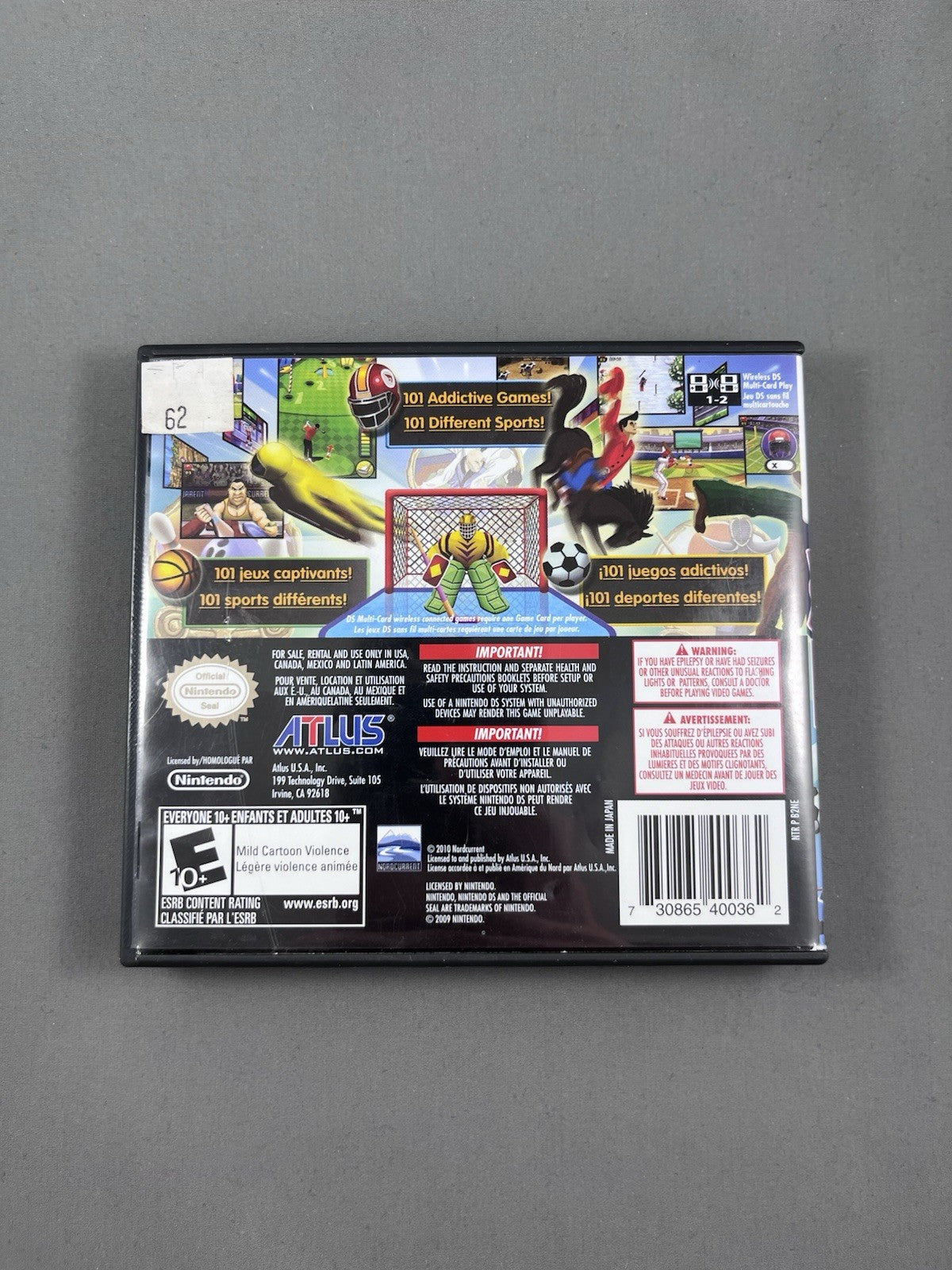 101-in-1 Sports Megamix (Nintendo DS, 2010) CIB Complete