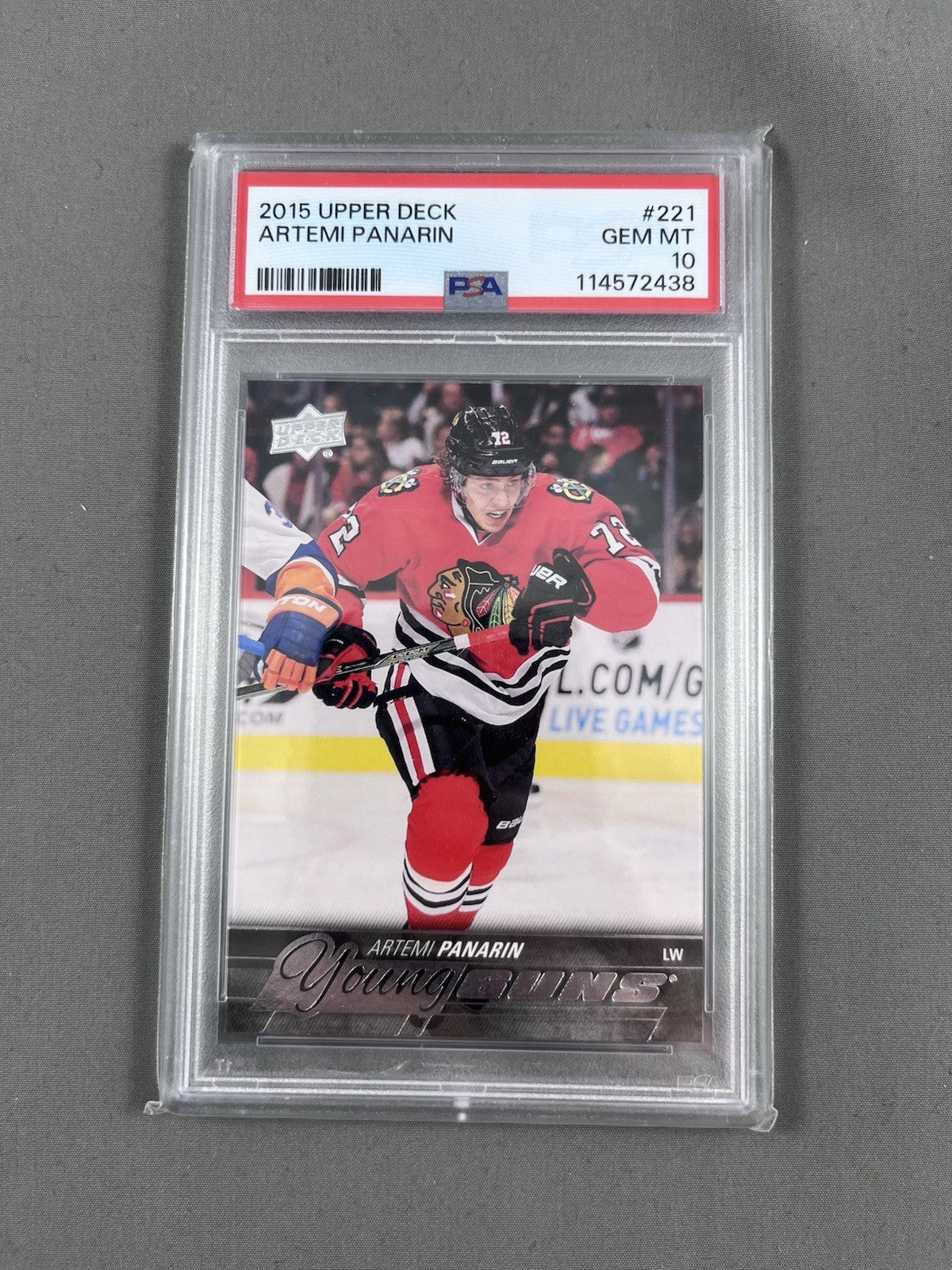 2015-16 Upper Deck Artemi Panarin Young Guns RC #221 Blackhawks PSA 10