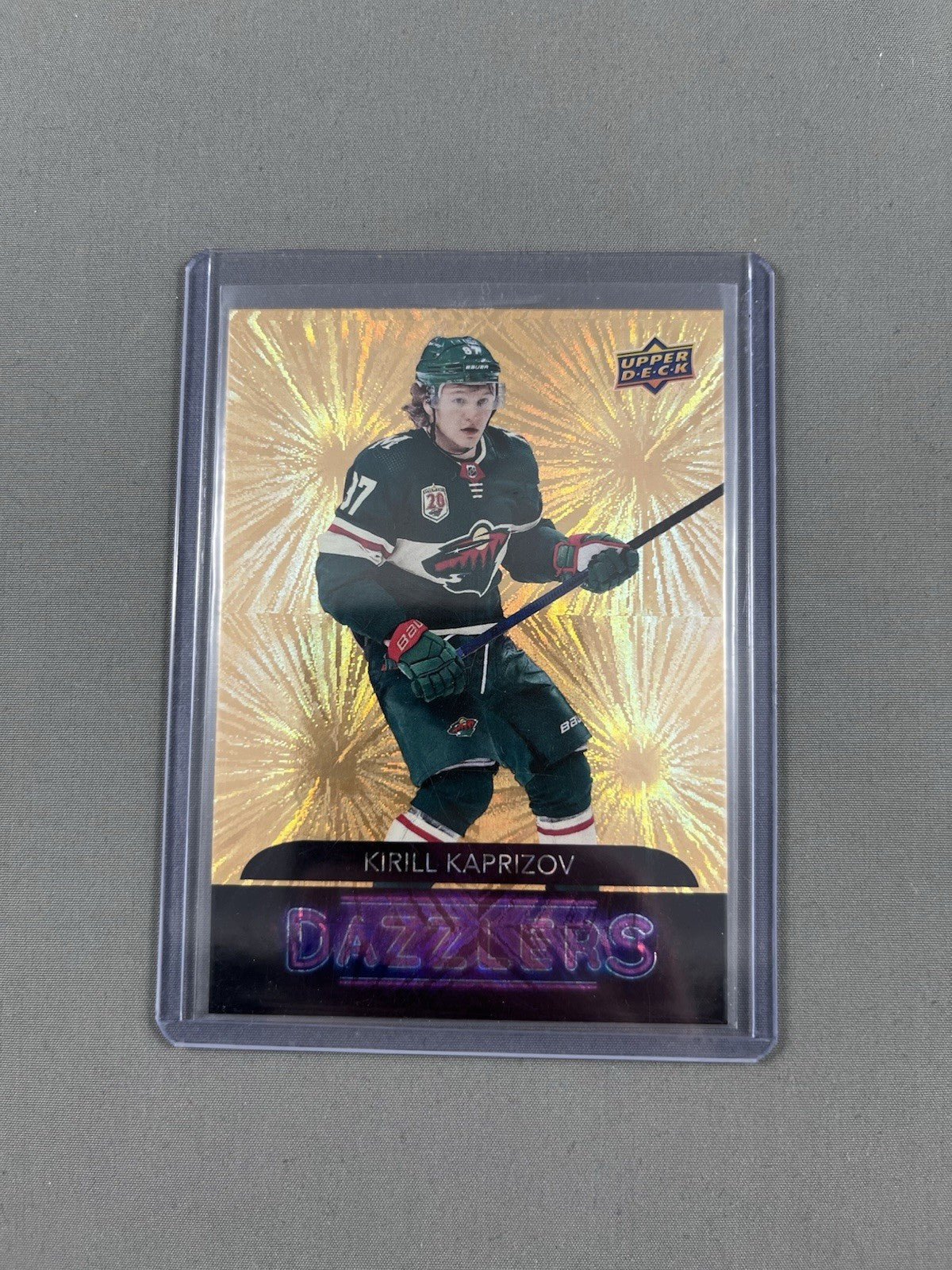 2020-21 Upper Deck Extended Series Dazzlers Orange Kirill Kaprizov Rookie RC