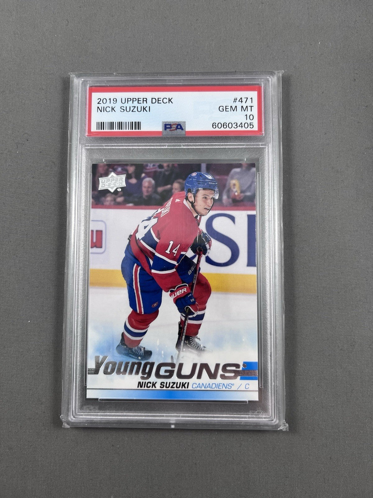 2019 UPPER DECK #471 NICK SUZUKI YOUNG GUNS RC ROOKIE PSA 10