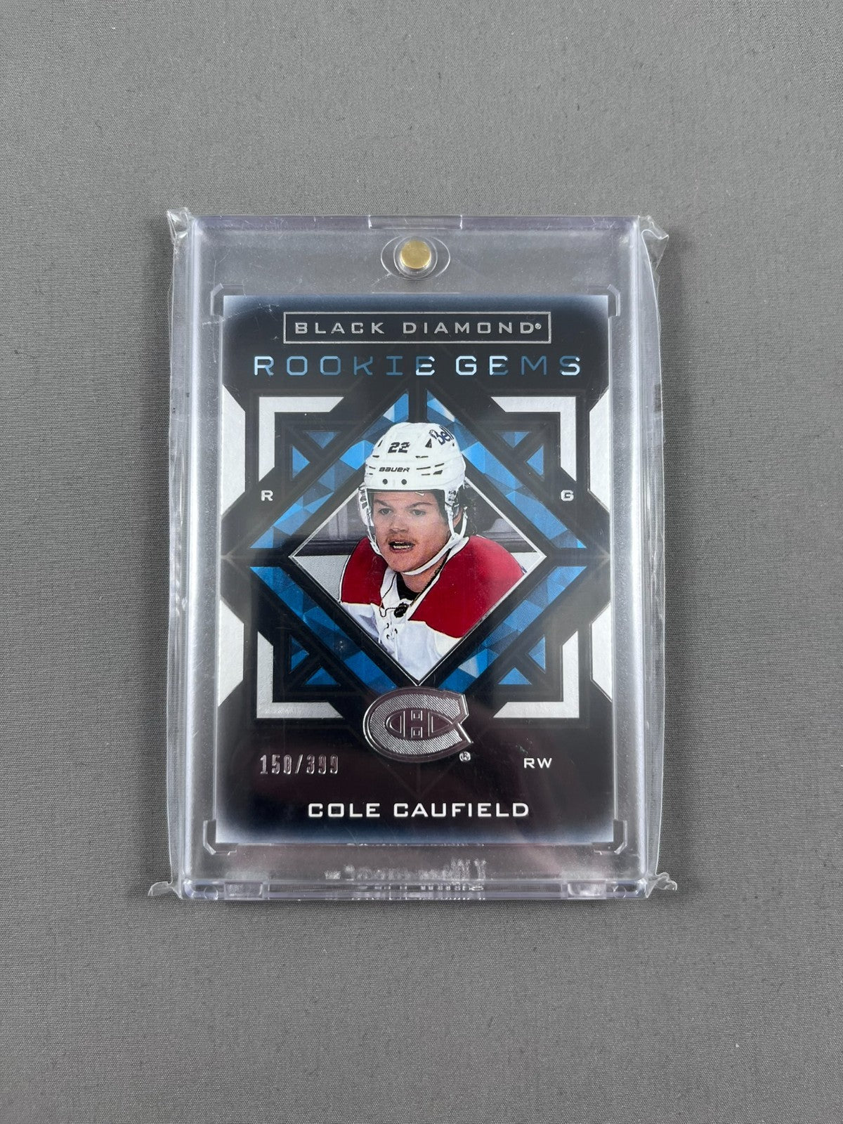 2021-22 BLACK DIAMOND ROOKIE GEMS COLE CAUFIELD 330/399 MONTREAL CANADIENS
