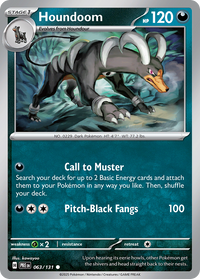 Pokémon TCG - Houndoom Pokeball - 063/131 - Prismatic Evolutions - Reverse Holo - NM