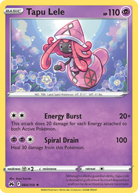Pokémon TCG - Tapu Lele - 064/159 - Crown Zenith - Holo Rare - NM