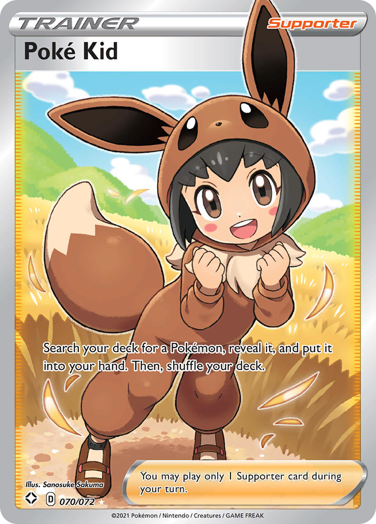 Pokémon TCG - Poke Kid [ ] Trainer - 070/072 - Shining Fates - Ultra Rare - NM