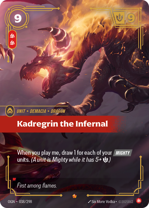 Riftbound TCG - Kadregrin the Infernal - Origins - 038/298 - Epic Foil - NM