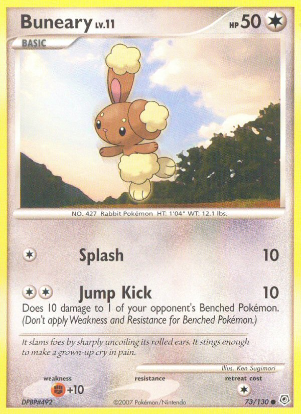 Pokémon TCG - Buneary - 73/130 - Diamond & Pearl - Common - MP