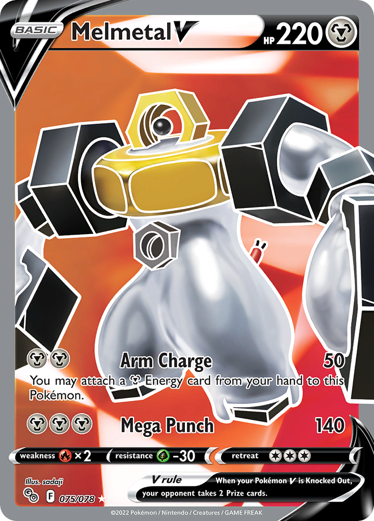 Pokémon TCG - Melmetal V - 075/078 - Pokemon GO - Ultra Rare Holo - NM