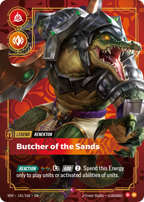 Riftbound TCG - Renekton, Butcher of the Sands - Vendetta - 141/166 - Rare Foil - NM