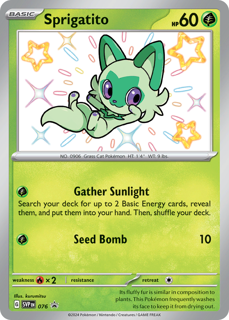 Pokémon TCG - Sprigatito - SVP076 - Scarlet & Violet Promos - Ultra Rare Holo - NM