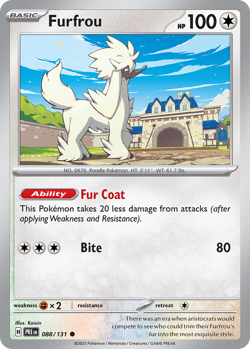 Pokémon TCG - Furfrou (Master Ball Pattern) - 088/131 - Prismatic Evolutions - NM