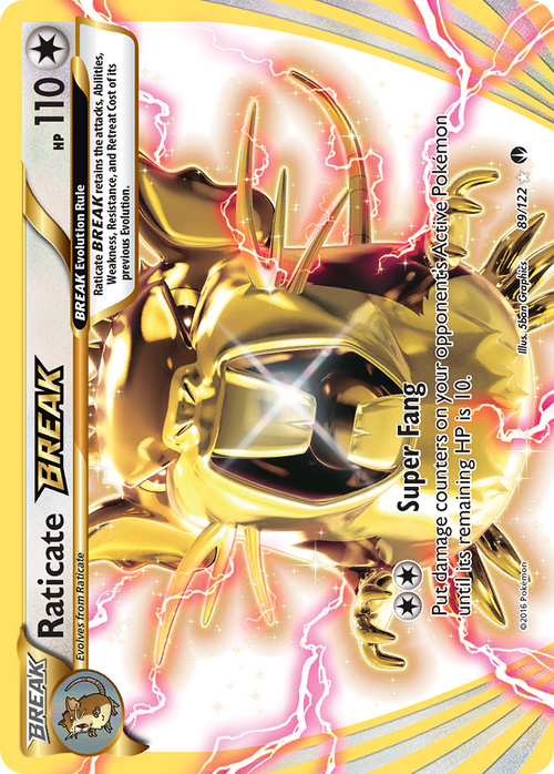 Pokémon TCG - Raticate BREAK - 89/122 - BREAKpoint - Holo - MP