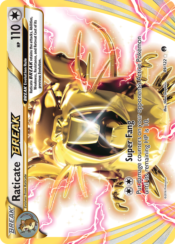 Pokémon TCG - Raticate BREAK - 89/122 - BREAKpoint - Holo - MP