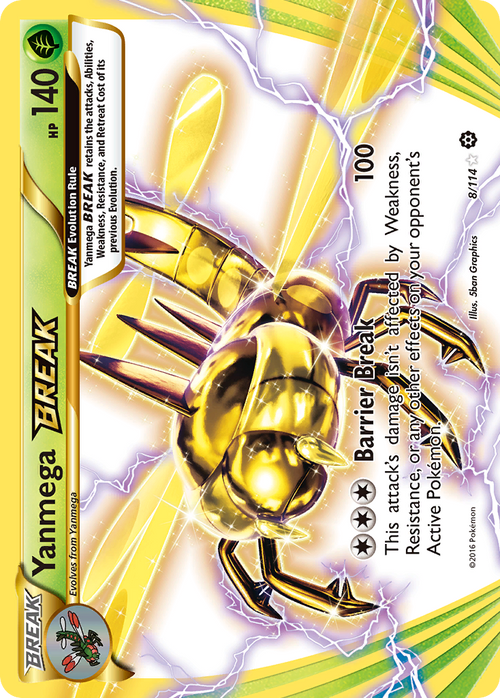 Pokémon TCG - Yanmega BREAK - 8/114 - Steam Siege - Rare Holo - NM