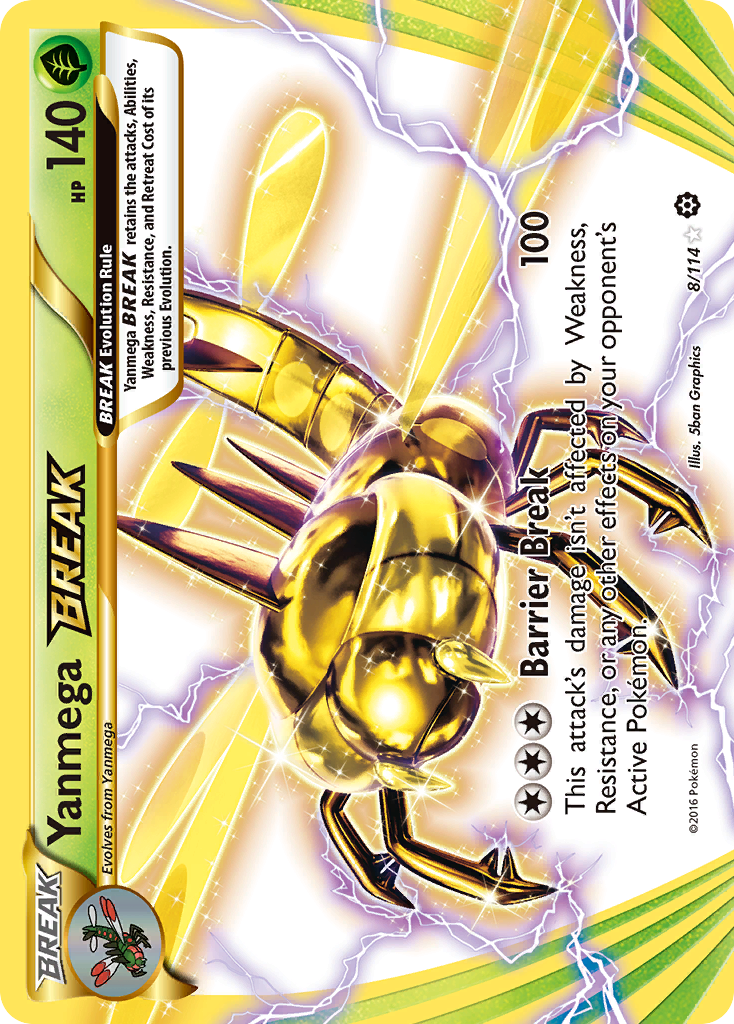 Pokémon TCG - Yanmega BREAK - 8/114 - Steam Siege - Rare Holo - NM