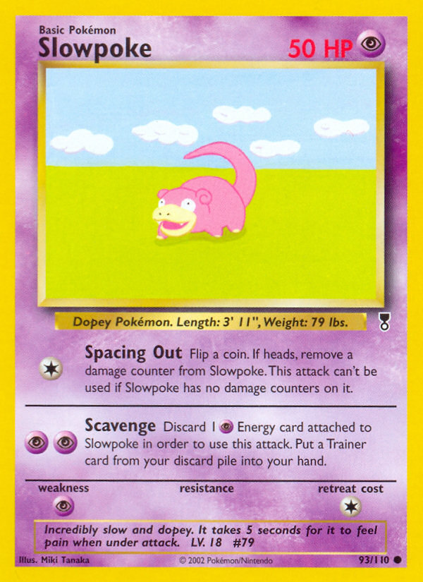 Pokémon TCG - Slowpoke - 93/110 - Legendary Collection - Common - NM
