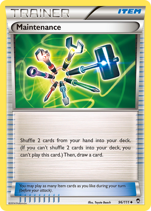 Pokémon TCG - Maintenance - 96/111 - Furious Fists - Uncommon Reverse Holo - LP
