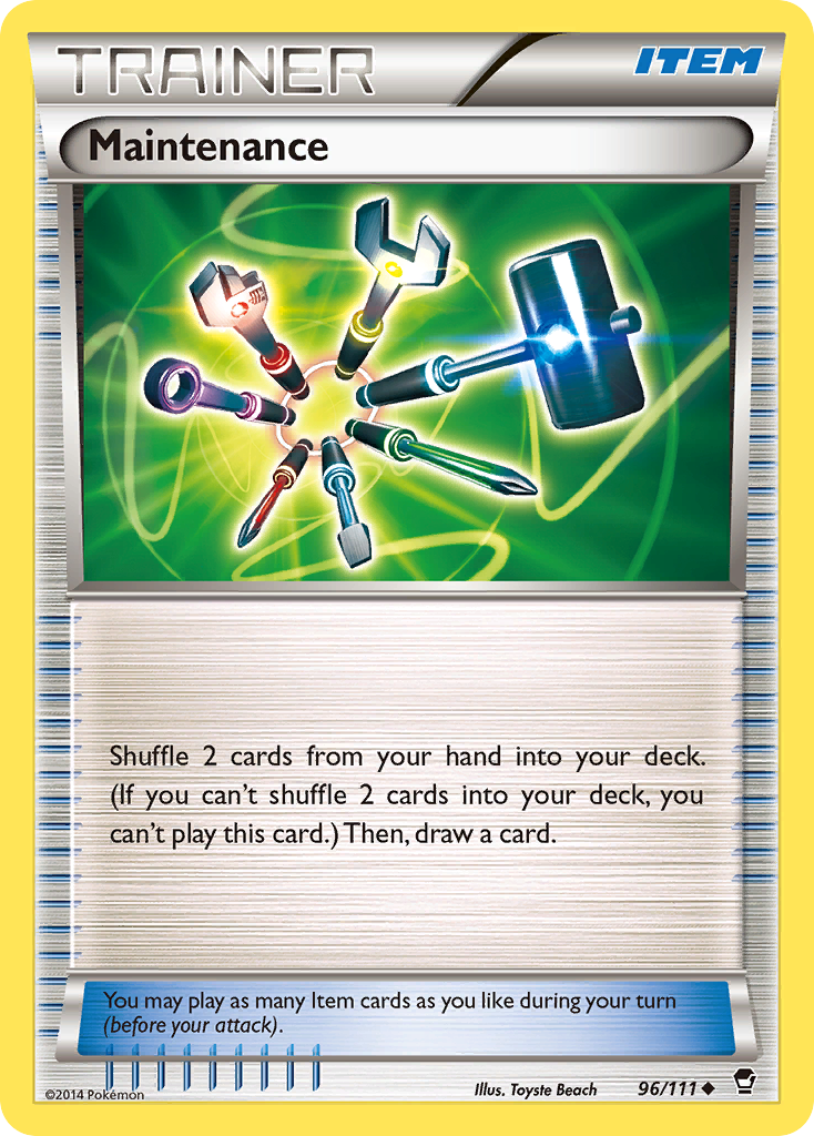 Pokémon TCG - Maintenance - 96/111 - Furious Fists - Uncommon Reverse Holo - LP
