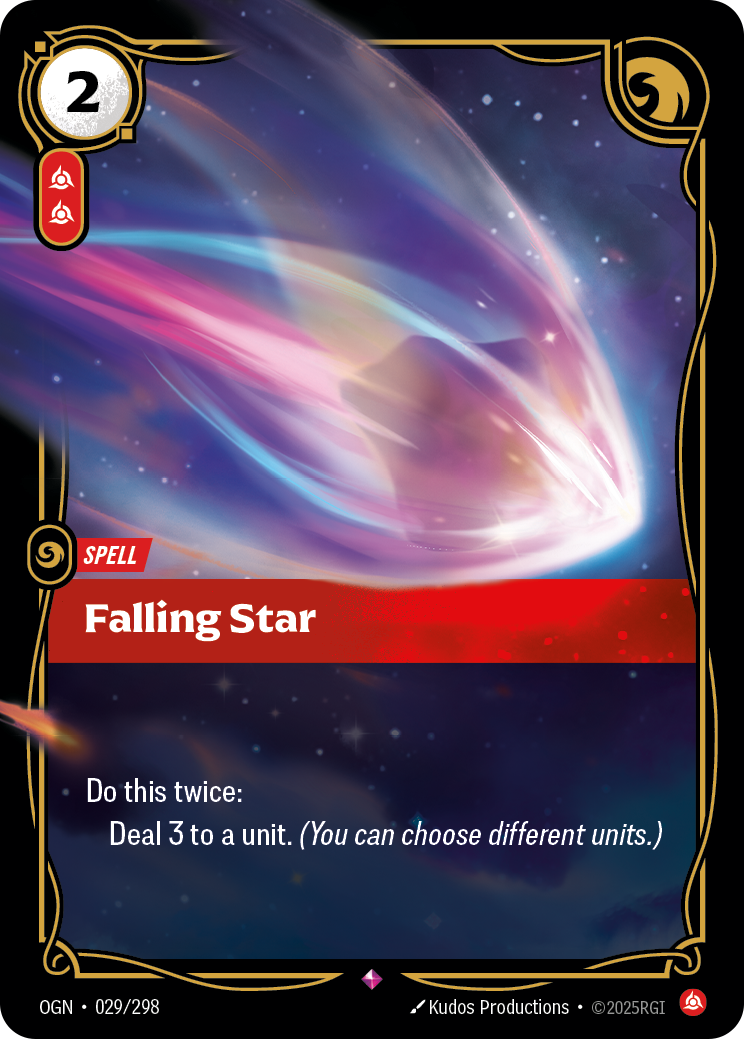 Riftbound TCG - Falling Star - Origins - 029/298 - Rare Foil - NM