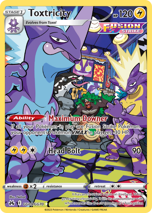 Pokémon TCG - Toxtricity - GG09/GG70 - Crown Zenith Galarian Gallery - Ultra Rare Holo - NM