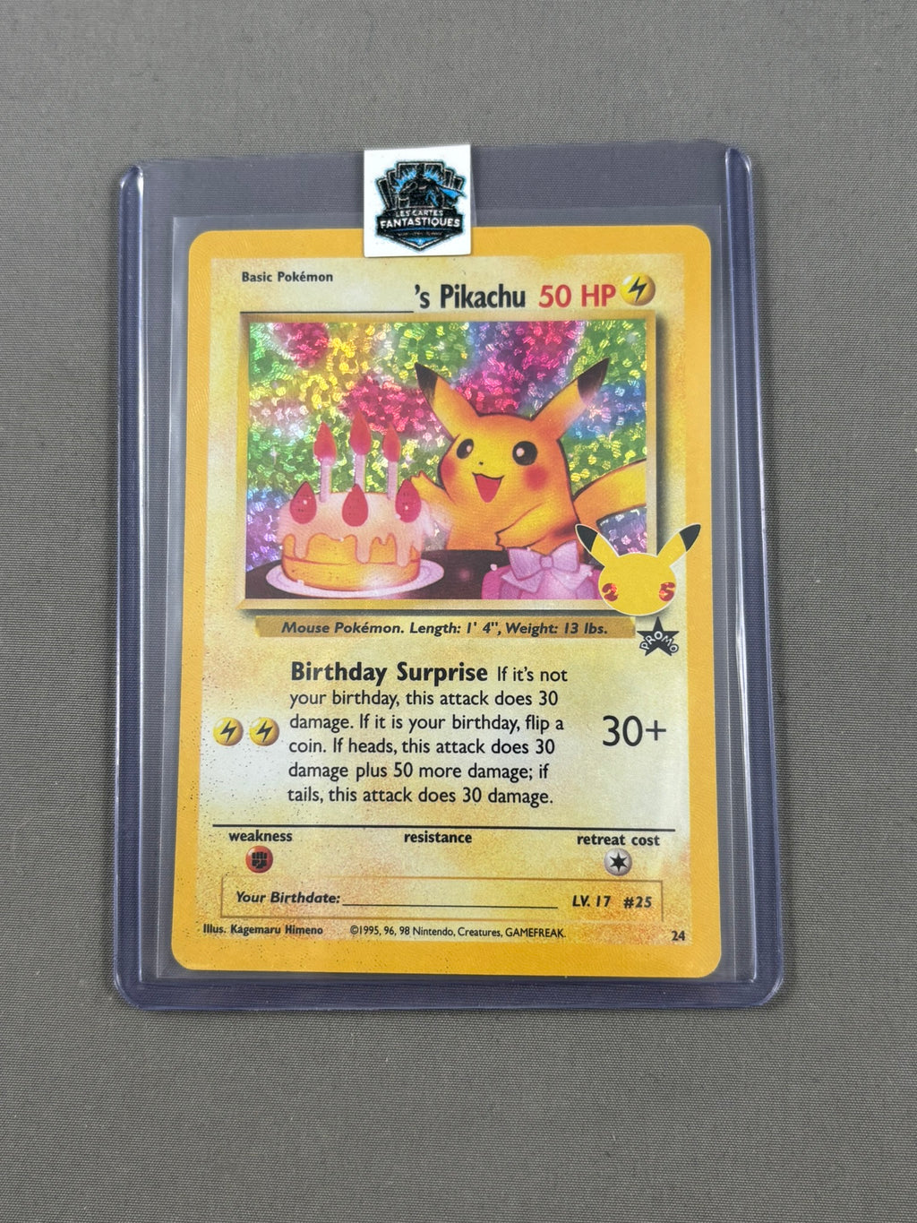Birthday Pikachu Holo Celebrations: Classic Collection Promo 24/53 NM
