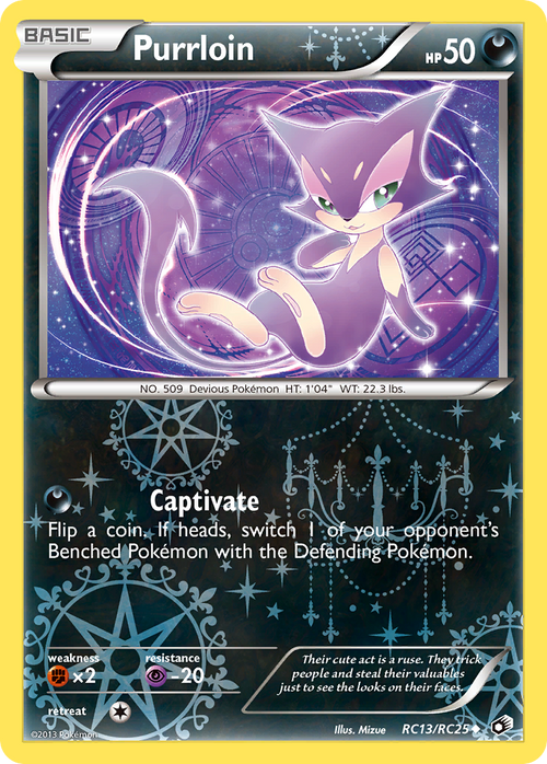 Pokémon TCG - Purrloin - RC13/RC25 - Legendary Treasures - Holo - MP