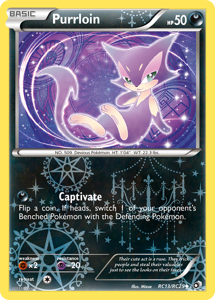 Pokémon TCG - Purrloin - RC13/RC25 - Legendary Treasures - Holo - MP