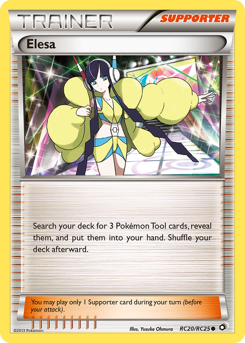 Pokémon TCG - Elesa - RC20/RC25 - Legendary Treasures - Common Holo - LP