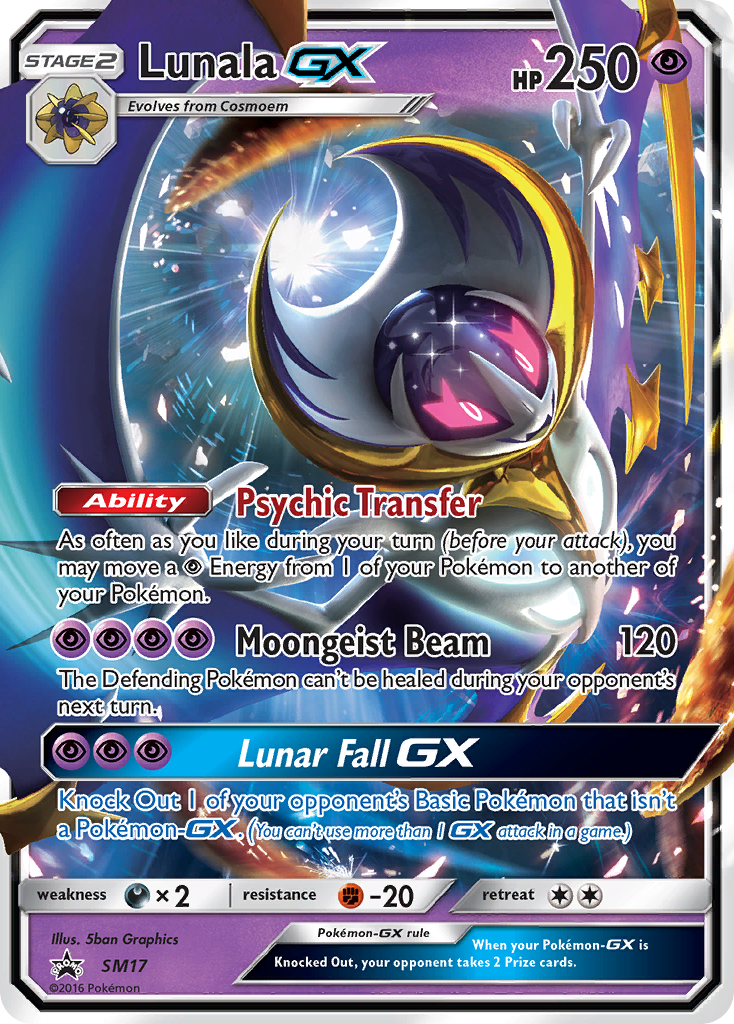 Pokémon TCG - Lunala GX - SM17 - Sun & Moon Promos - Holo - MP
