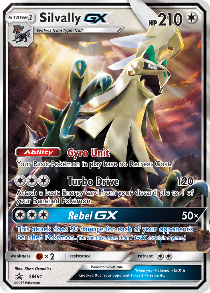 Pokémon TCG - Silvally GX - SM91 - Sun & Moon Promos - Holo - LP
