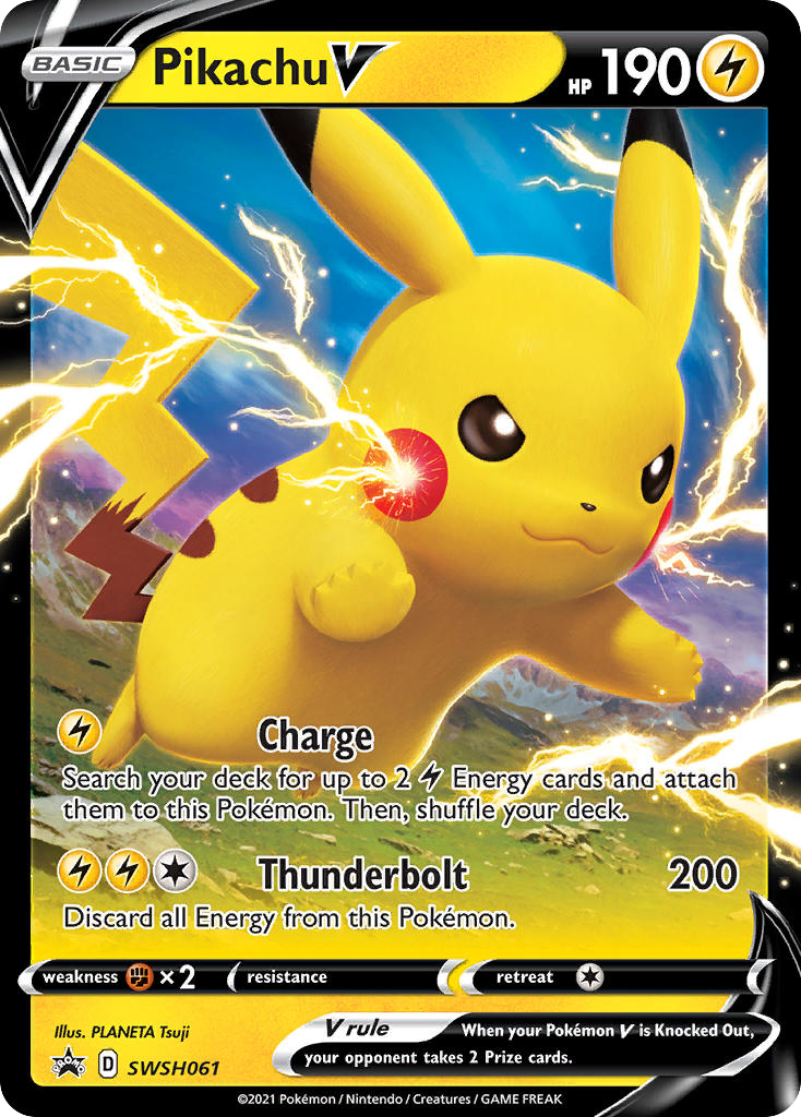 Pokémon TCG - Pikachu V - SWSH061 - Sword & Shield Promos - NM