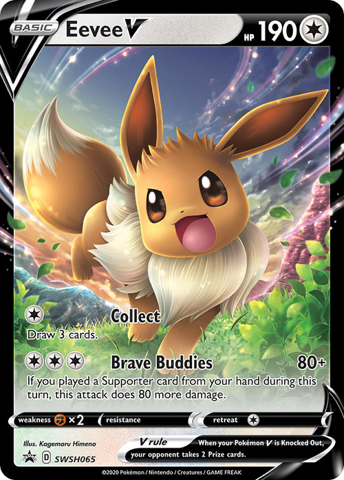 Pokémon TCG - Eevee V - SWSH065 - Sword & Shield Promos - Holo - NM