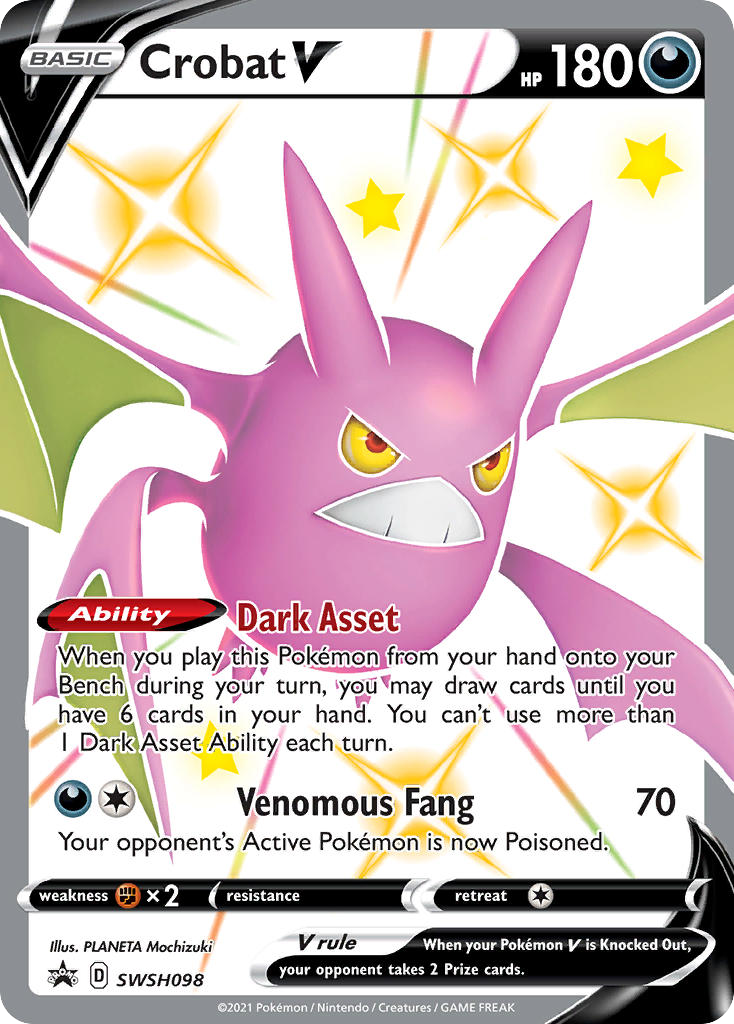 Pokémon TCG - Crobat V - SWSH098 - Sword & Shield Promos - NM