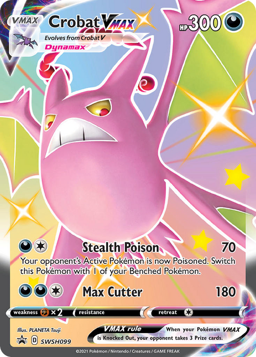 Pokémon TCG - Crobat VMAX - SWSH099 - Sword & Shield Promos - Holo - NM