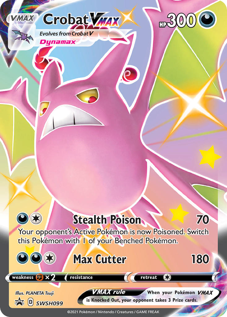 Pokémon TCG - Crobat VMAX - SWSH099 - Sword & Shield Promos - Holo - NM