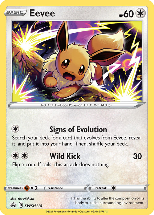 Pokémon TCG - Eevee - SWSH118 - Sword & Shield Promos - Holo - NM