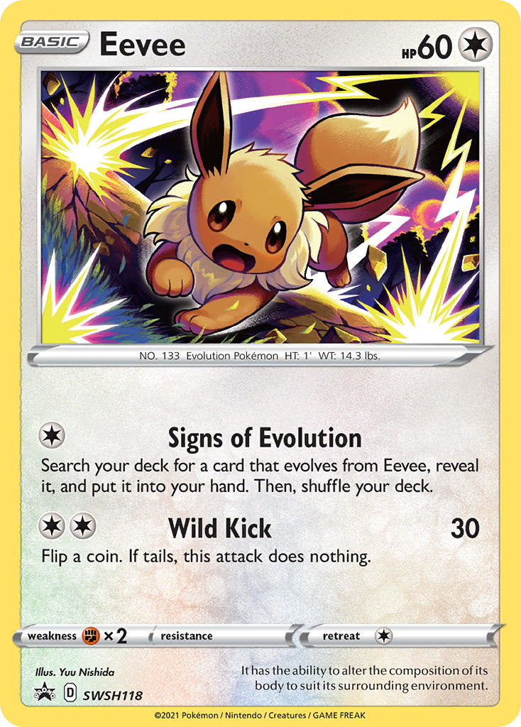 Pokémon TCG - Eevee - SWSH118 - Sword & Shield Promos - Holo - NM