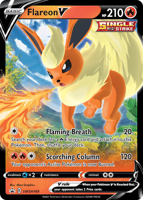 Pokémon TCG - Flareon V - SWSH149 - Sword & Shield Promos - Holo - NM