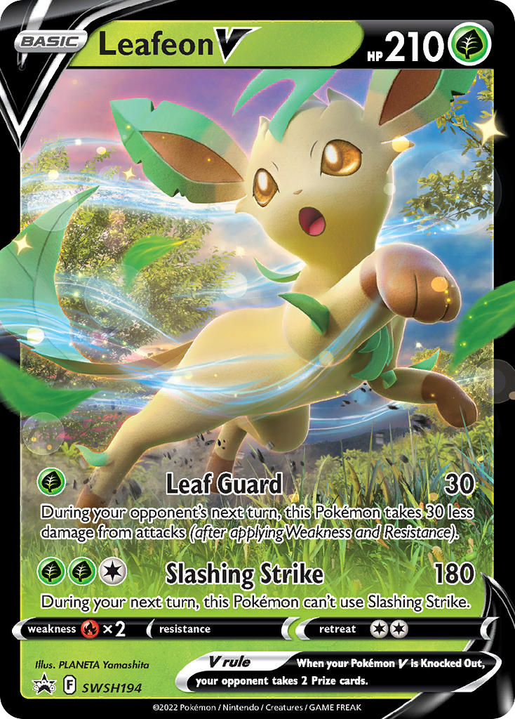 Pokémon TCG - Leafeon V - SWSH194 - Sword & Shield Promos - Holo - NM