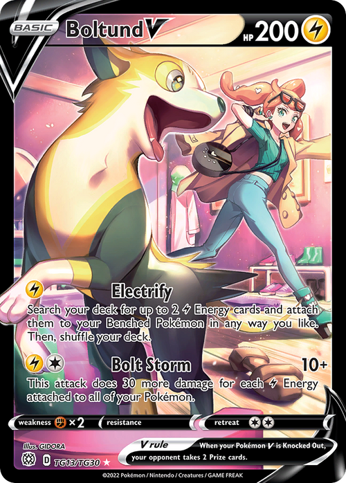 Pokémon TCG - Boltund V - TG13/TG30 - Brilliant Stars - Ultra Rare - NM