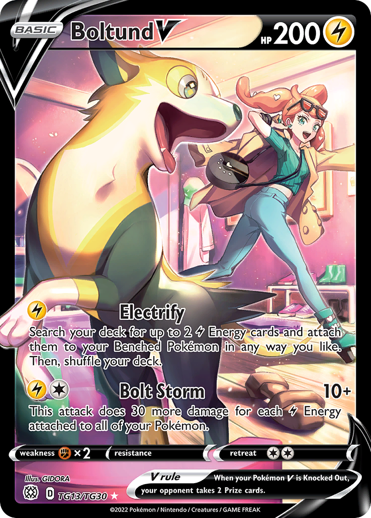 Pokémon TCG - Boltund V - TG13/TG30 - Brilliant Stars - Ultra Rare - NM