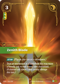 Riftbound TCG - Zenith Blade - Origins - 262/298 - Epic Foil - NM
