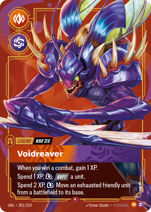 Riftbound TCG - Kha'Zix, Voidreaver - Unleashed - 201/219 - Rare Foil - NM