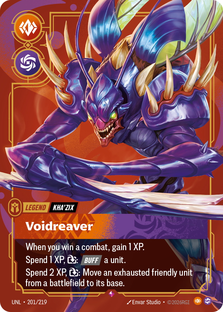 Riftbound TCG - Kha'Zix, Voidreaver - Unleashed - 201/219 - Rare Foil - NM