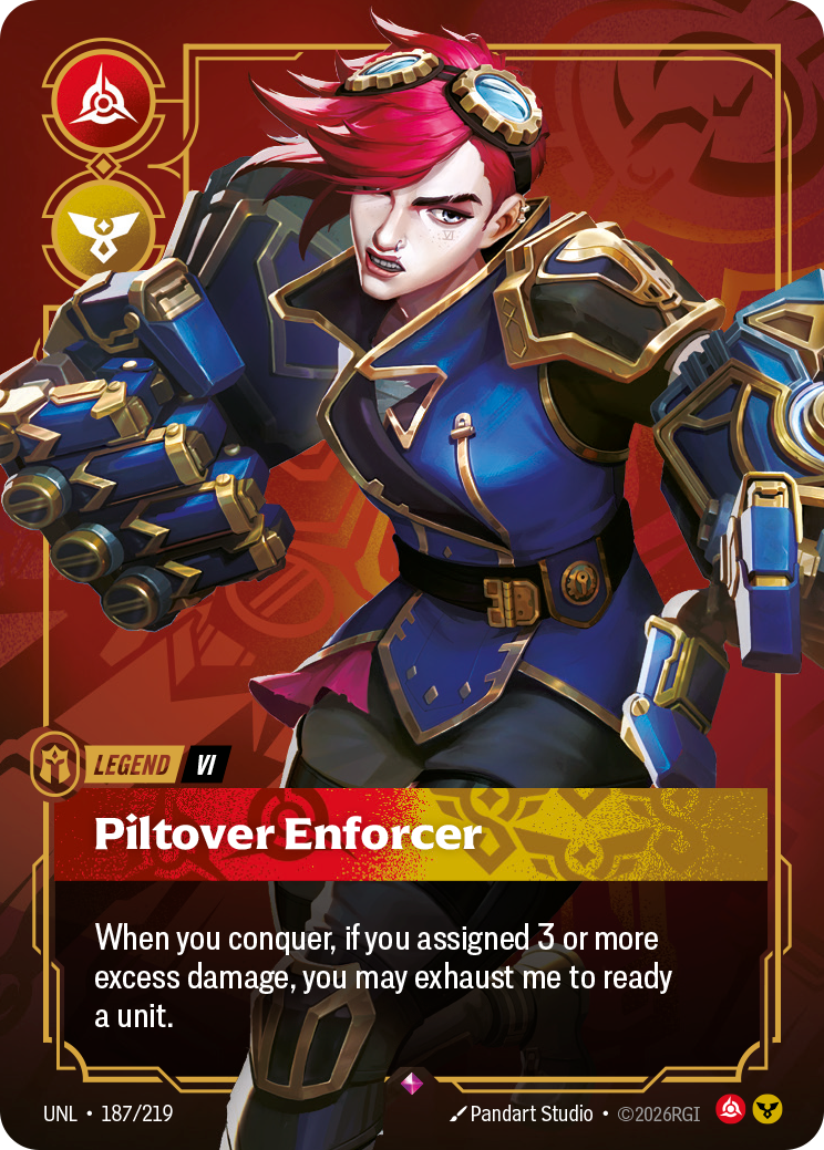 Riftbound TCG - Vi, Piltover Enforcer - Unleashed - 187/219 - Rare Foil - NM