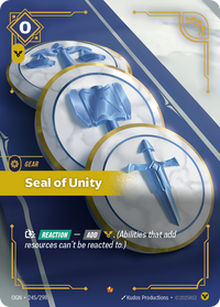 Riftbound TCG - Seal of Unity - Origins - 245/298 - Epic Foil - NM