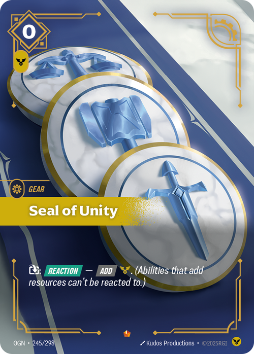 Riftbound TCG - Seal of Unity - Origins - 245/298 - Epic Foil - NM