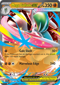 Pokémon TCG - Mega Gallade ex - 048/086 - Chaos Rising (ME04) - Double Rare Holo - NM