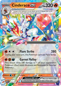 Pokémon TCG - Cinderace ex - 038/217 - Ascended Heroes - Double Rare Holo - NM